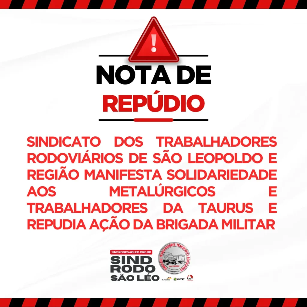 NOTA DE SOLIDARIEDADE E REPÚDIO